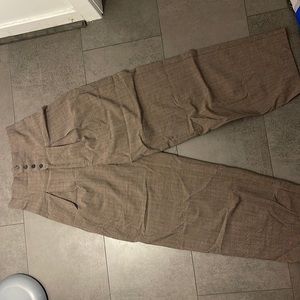 Extremely high wasted vintage brown trousers